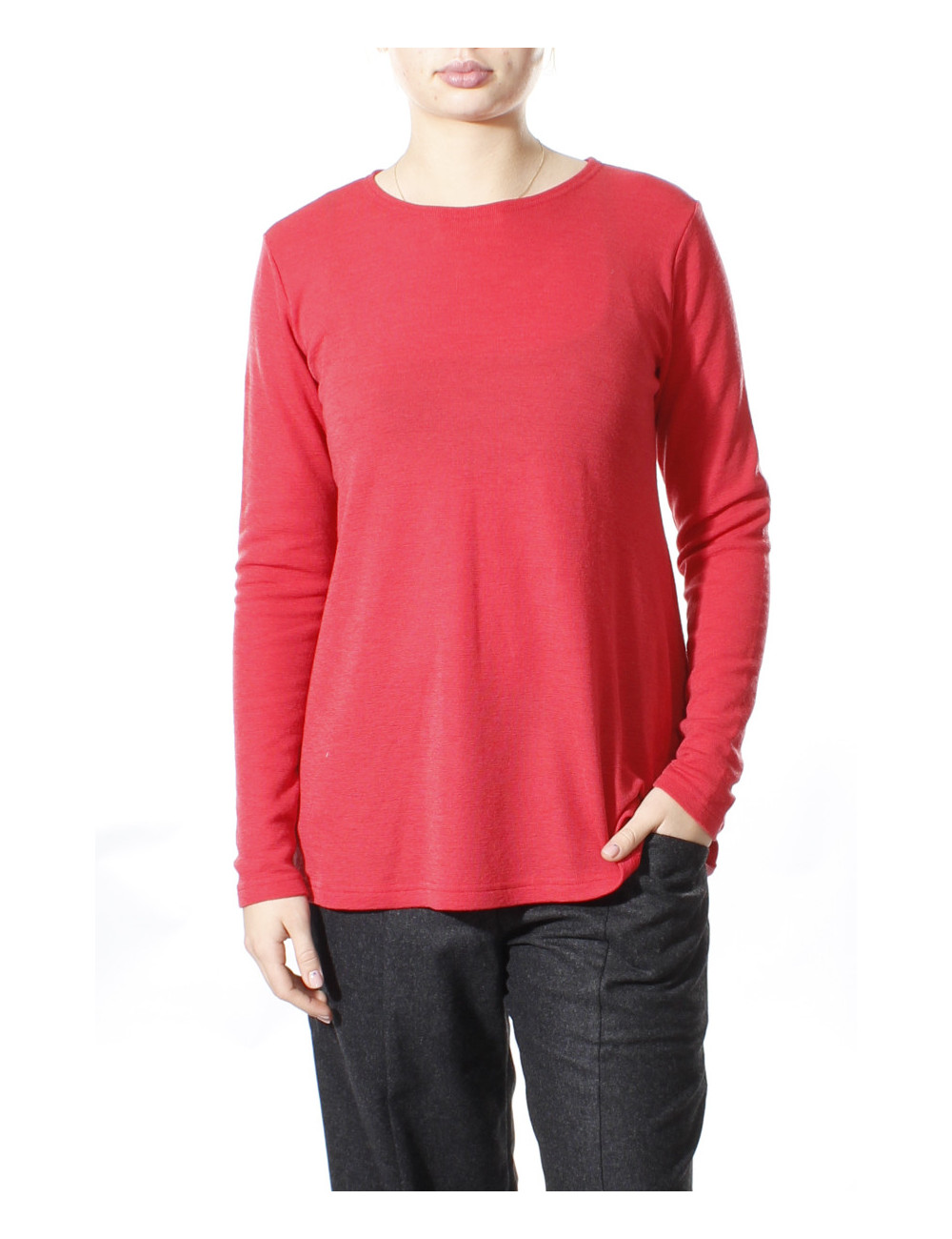 Merino uld bluse med A-facon 4024 i farver