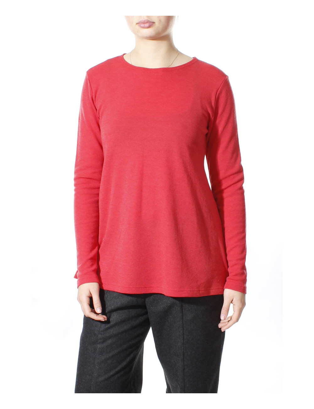 Merino uld bluse med A-facon 4024 i farver
