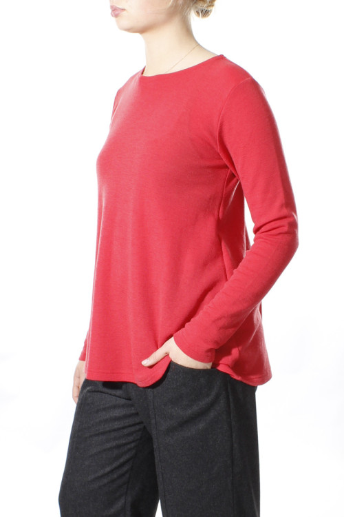 Merino uld bluse med A-facon 4024 i farver