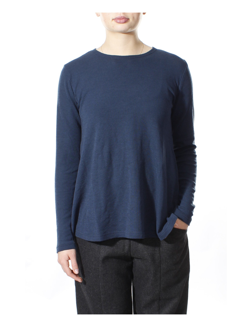 Merino uld bluse med A-facon 4024 i farver