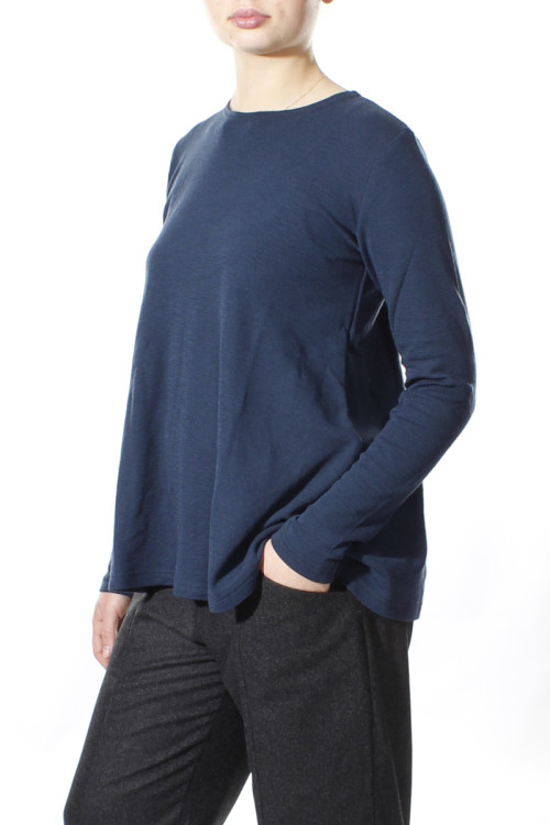 Merino uld bluse med A-facon 4024 i farver