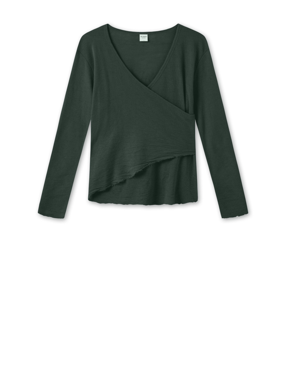 Merino uld bluse med slå om detalje 4008 i farver