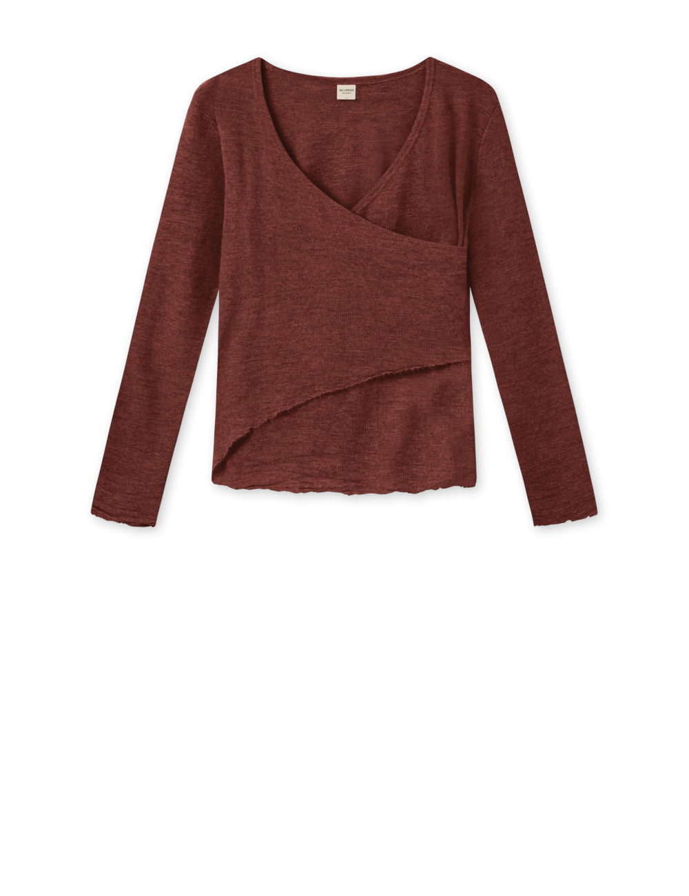 Merino uld bluse med slå om detalje 4008 i farver