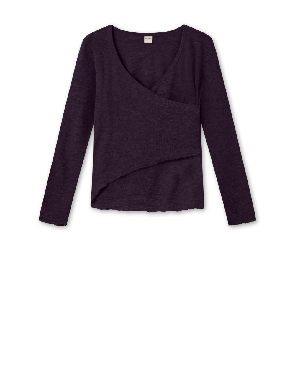 Merino uld bluse med slå om detalje 4008 i farver