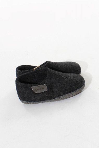 Højskaftede uldtøfler i koksgrå fra Clemente Copenhagen