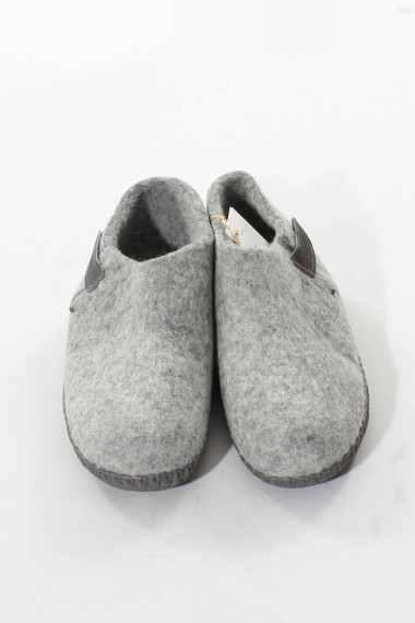 Højskaftede uldtøfler i lysegrå fra Clemente Copenhagen