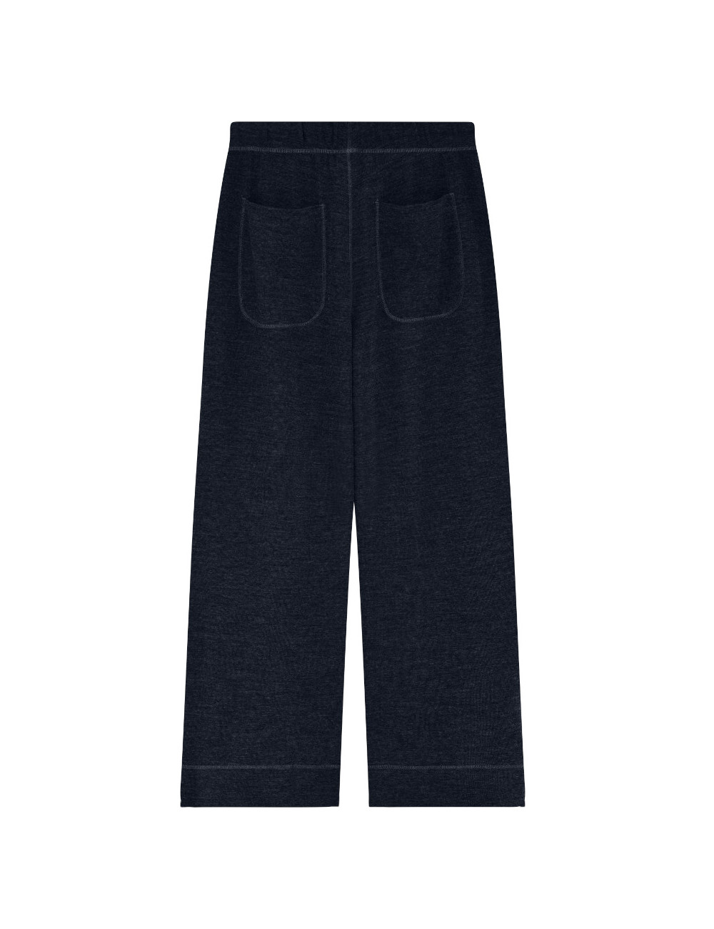 Brede bukser med lommer i merino uld 3008 i basis farver