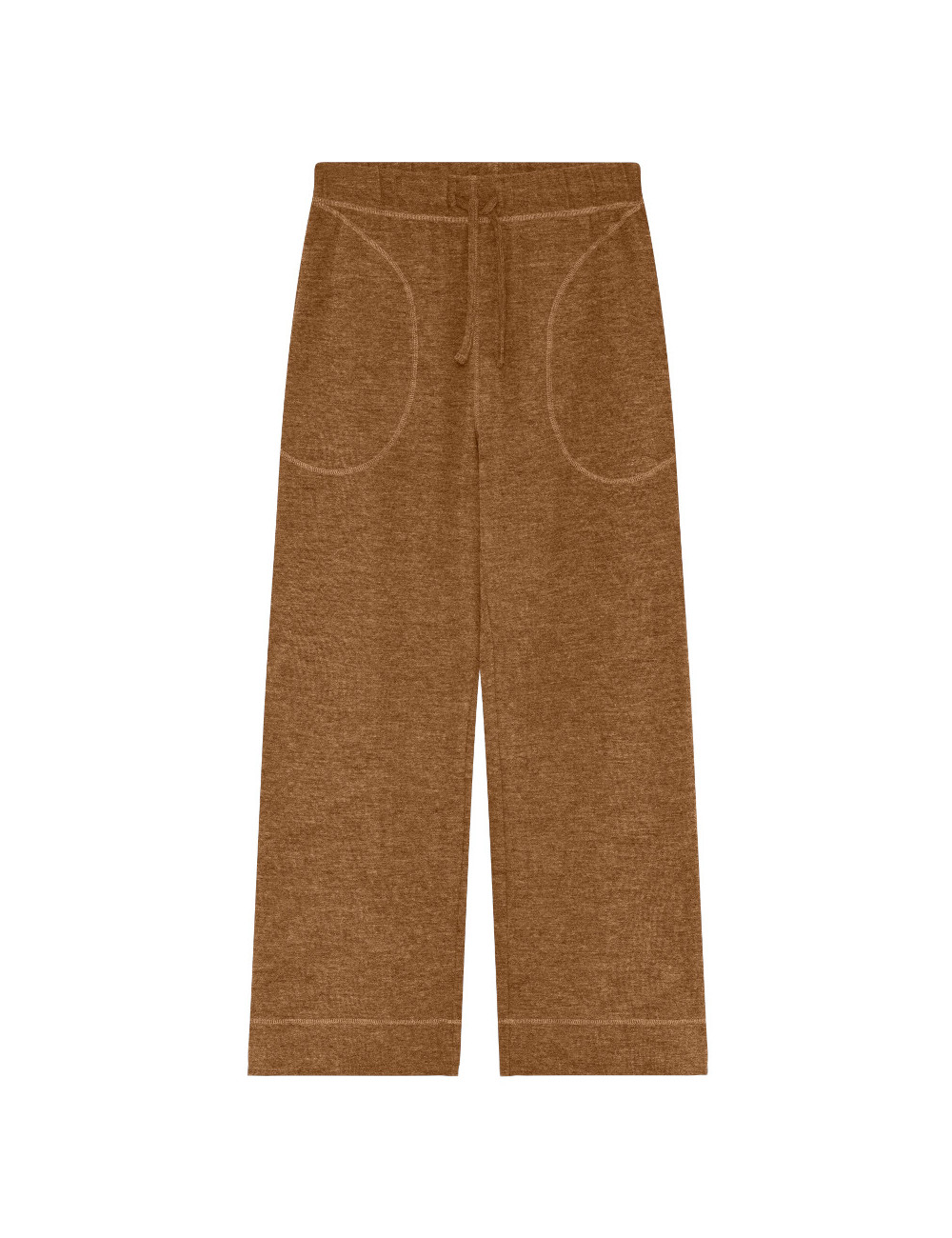 Brede bukser med lommer i merino uld 3008 i basis farver