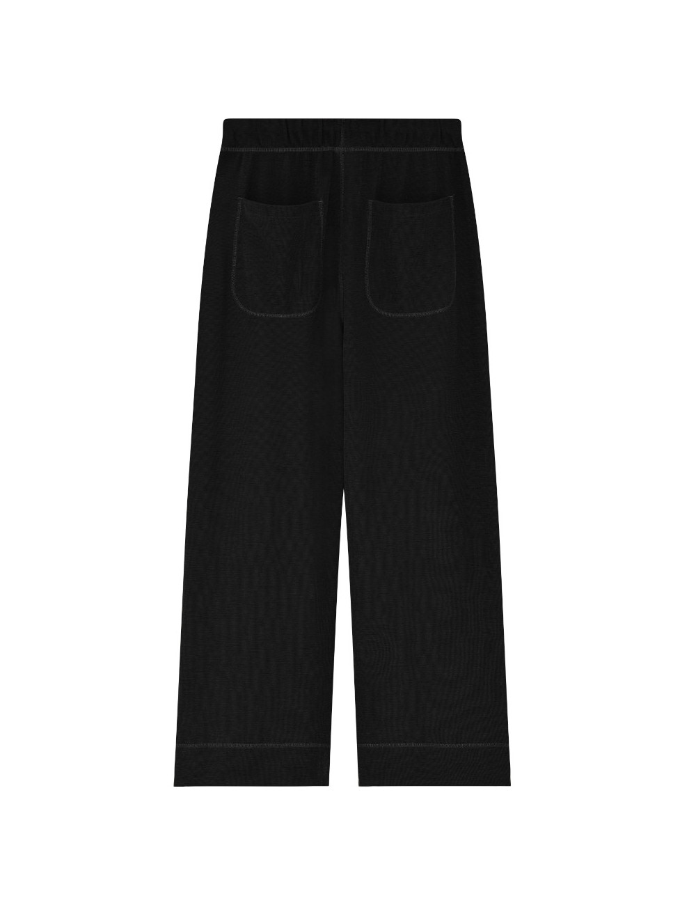 Brede bukser med lommer i merino uld 3008 i basis farver