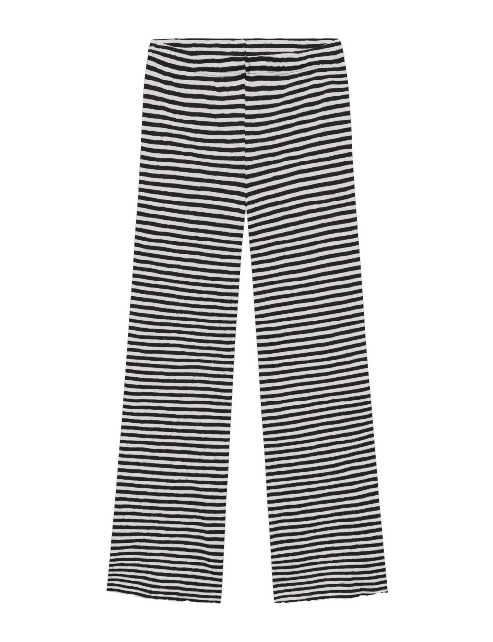 Lange brede bukser i merino uld 3010 i striber