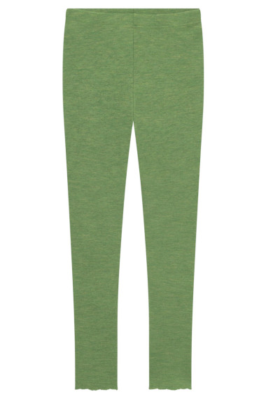 Ekstra lange merinould leggings fra By Basics i græs grøn