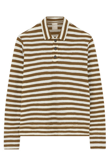 Polo trøje i merino uld 4058 i striber