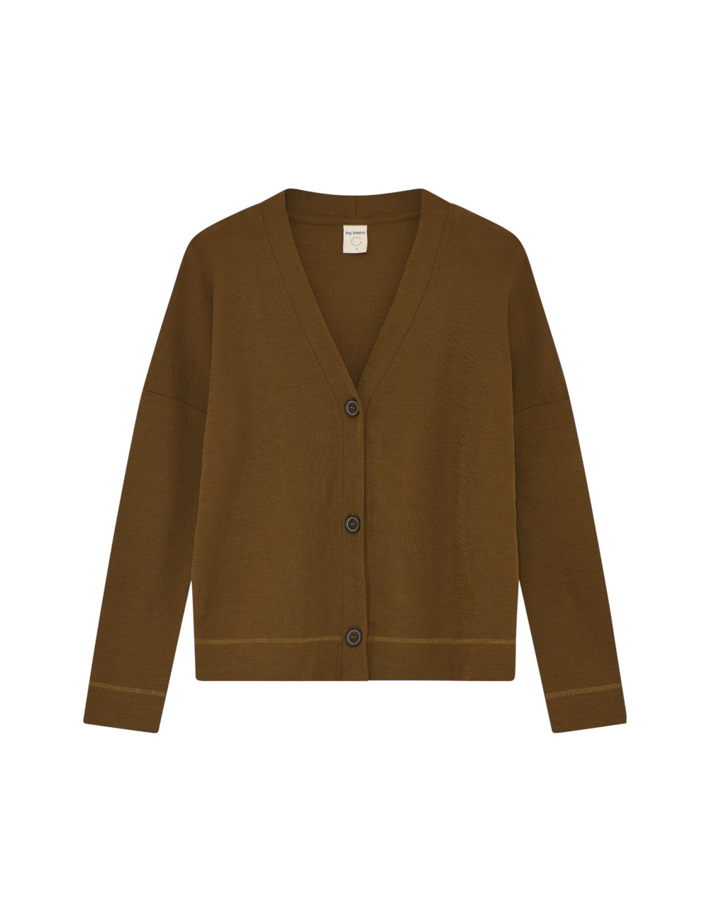 Klassisk cardigan med V-hals 8015 i basis farver