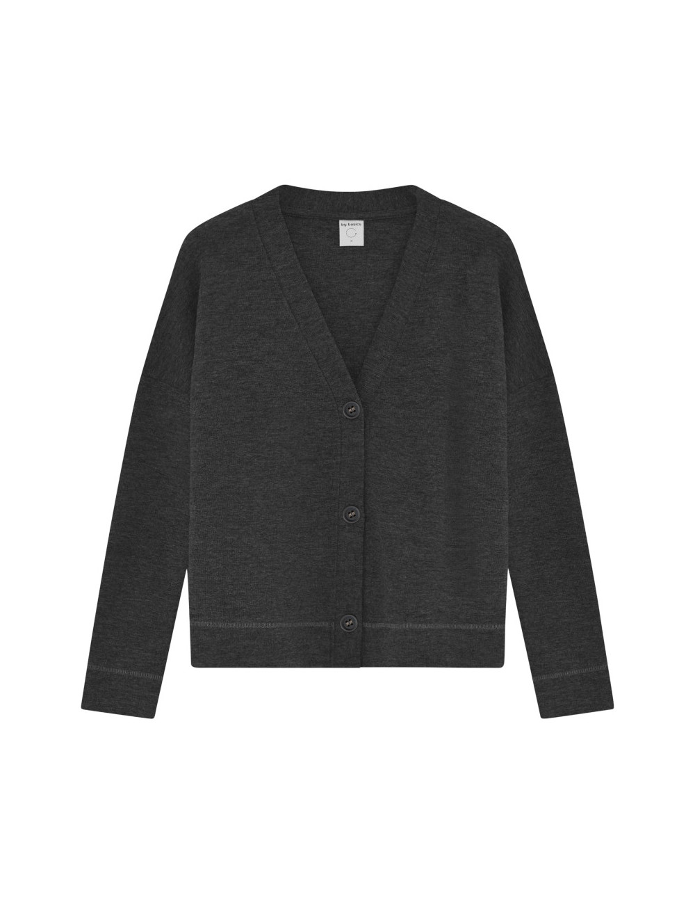 Klassisk cardigan med V-hals 8015 i basis farver