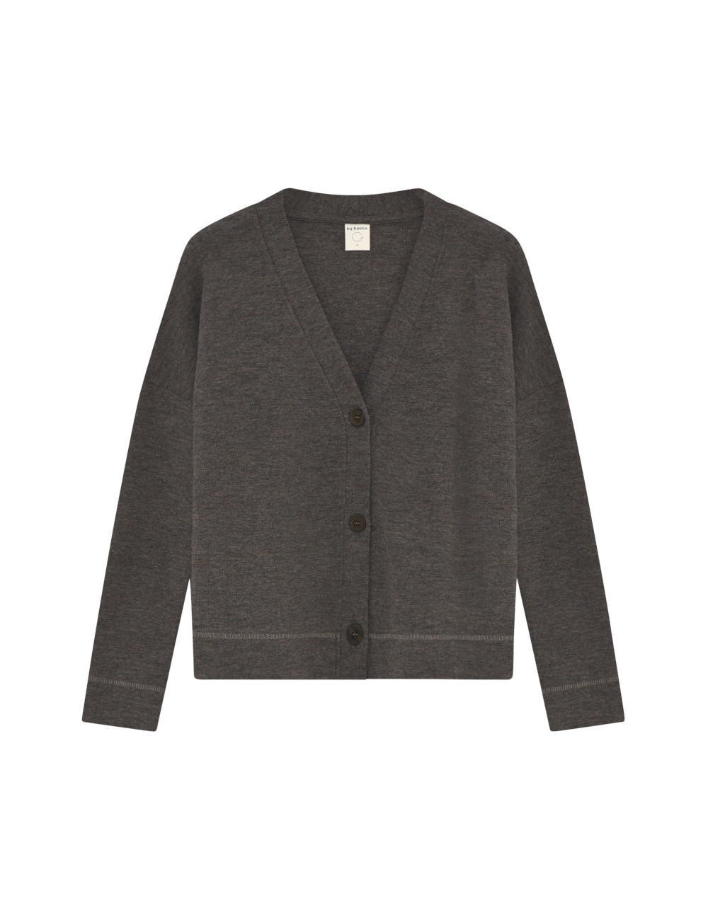 Klassisk cardigan med V-hals 8015 i basis farver