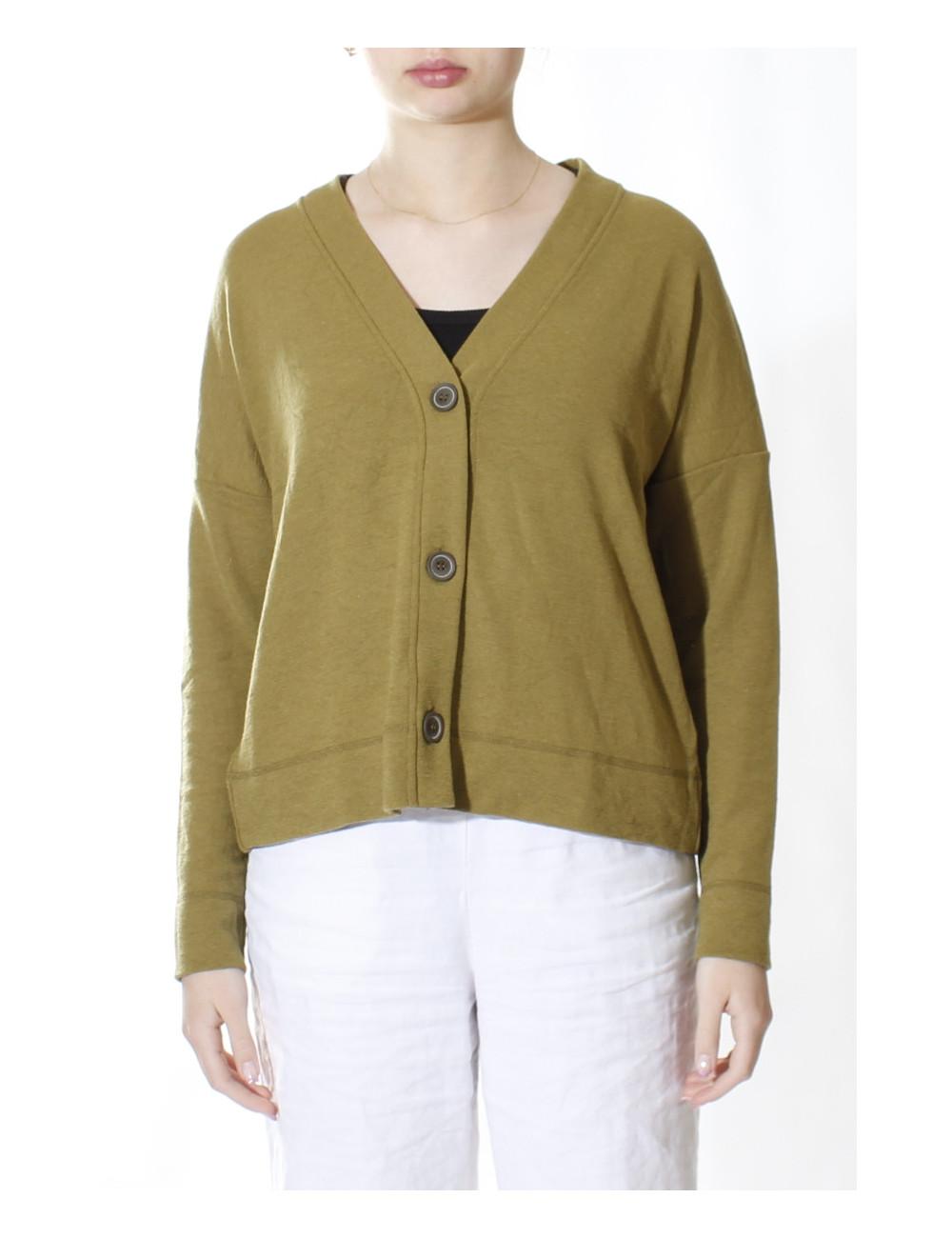 Klassisk cardigan med V-hals 8015 i farver