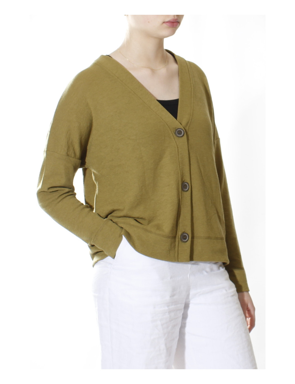 Klassisk cardigan med V-hals 8015 i farver