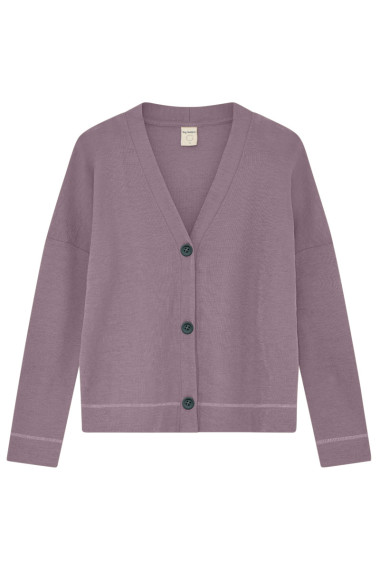 Klassisk cardigan med i lavendel lilla fra By Basics