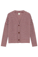 Klassisk cardigan med V-hals 8015 i striber