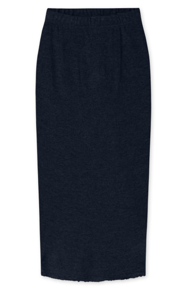 Kropsnær nederdel i 100% merino uld fra By Basics i midt nat blå