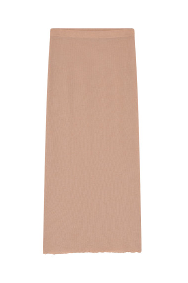 Ekstra lang rør nederdel i 100% merino uld 5005 i farver