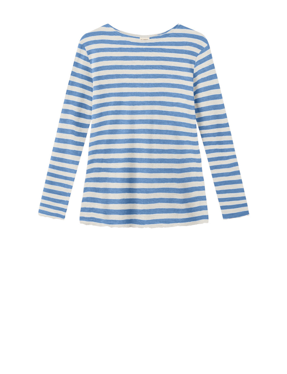 Merino uld bluse med A-facon 4012 i striber