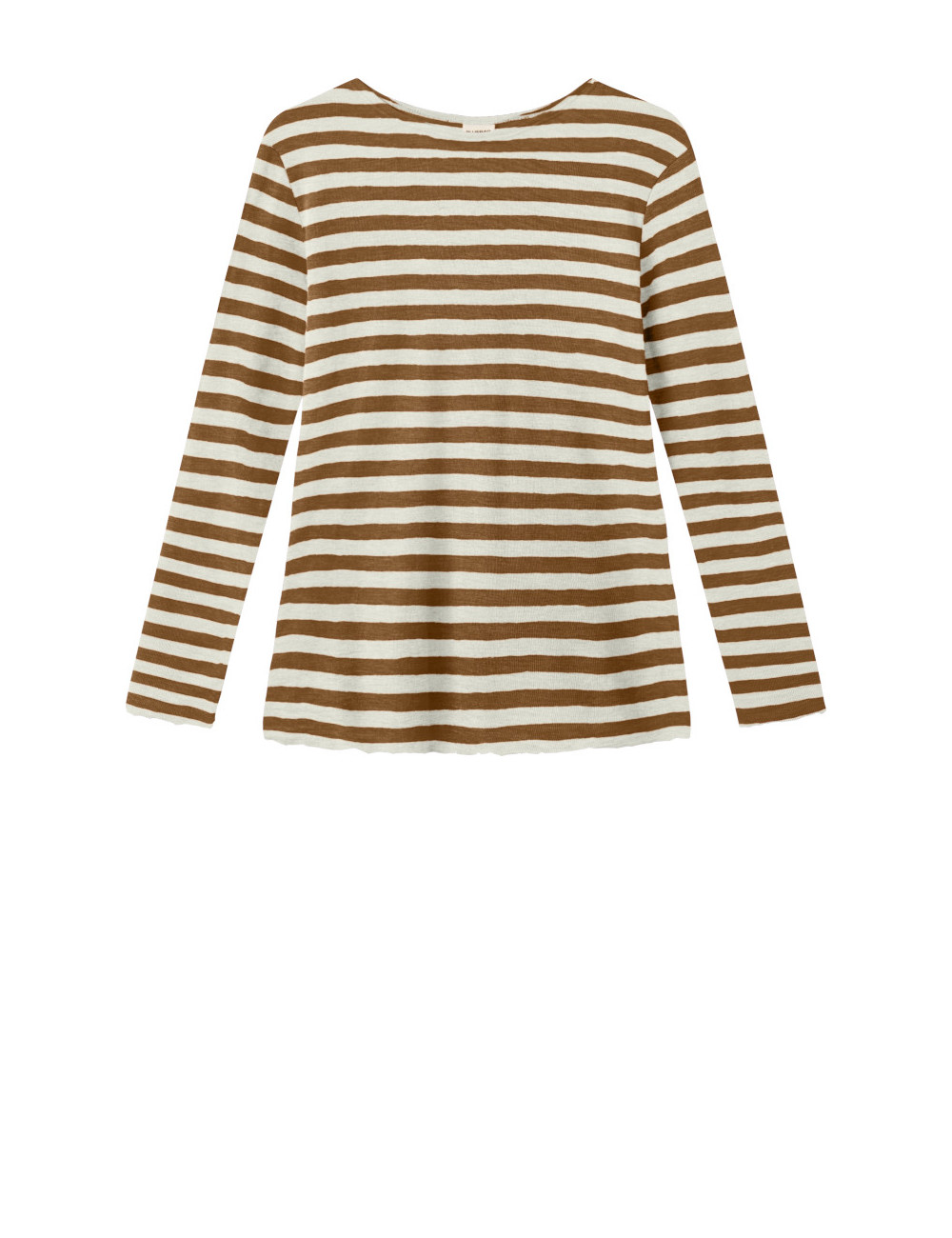 Merino uld bluse med A-facon 4012 i striber