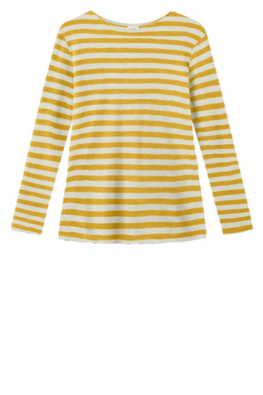 Merino uld bluse med A-facon 4012 i striber