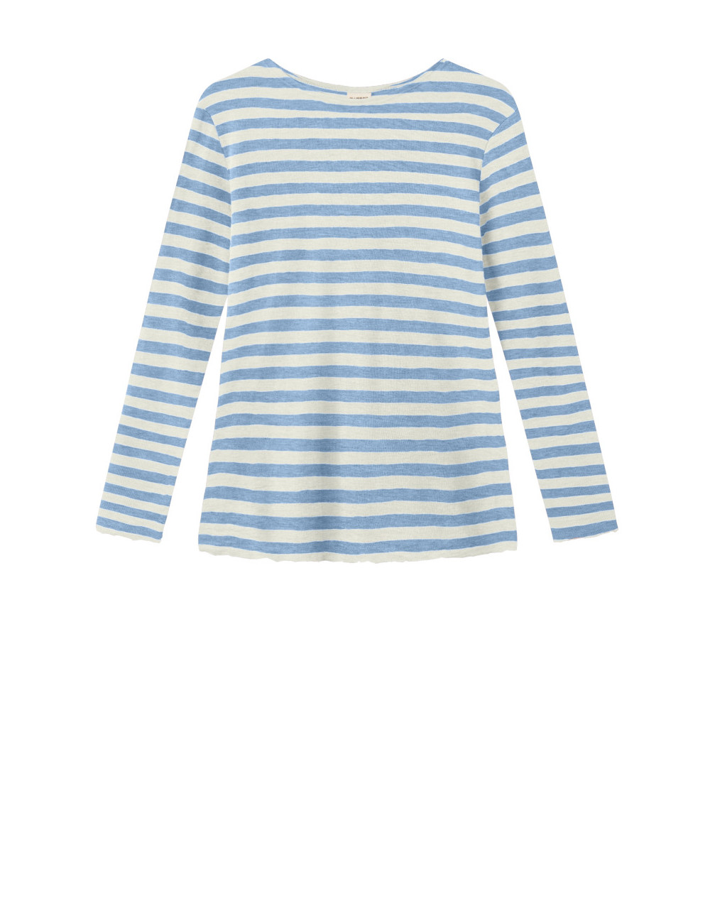 Merino uld bluse med A-facon 4012 i striber