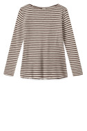 Merino uld bluse med A-facon 4012 i striber