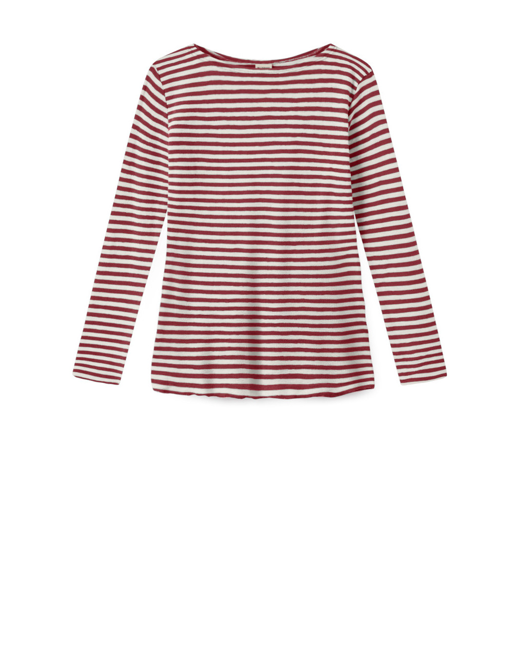 Merino uld bluse med A-facon 4012 i striber