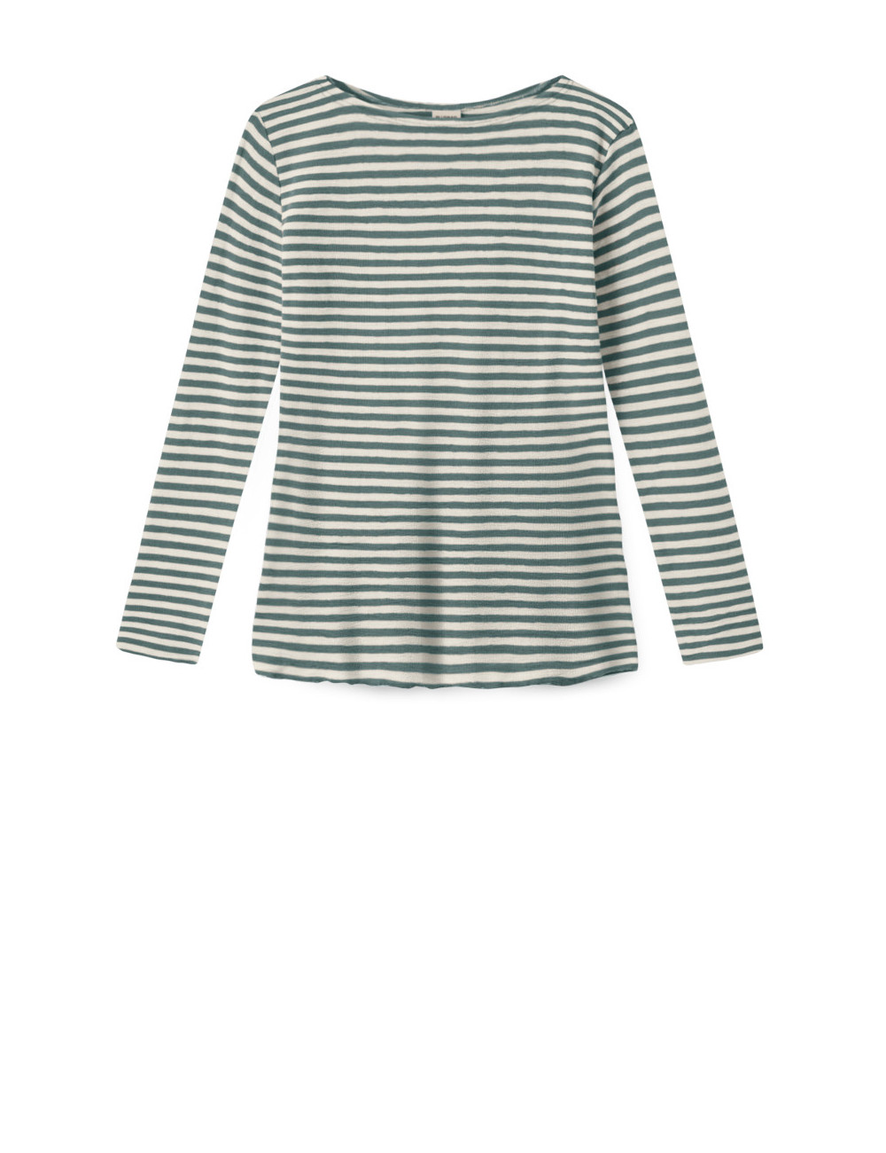 Merino uld bluse med A-facon 4012 i striber