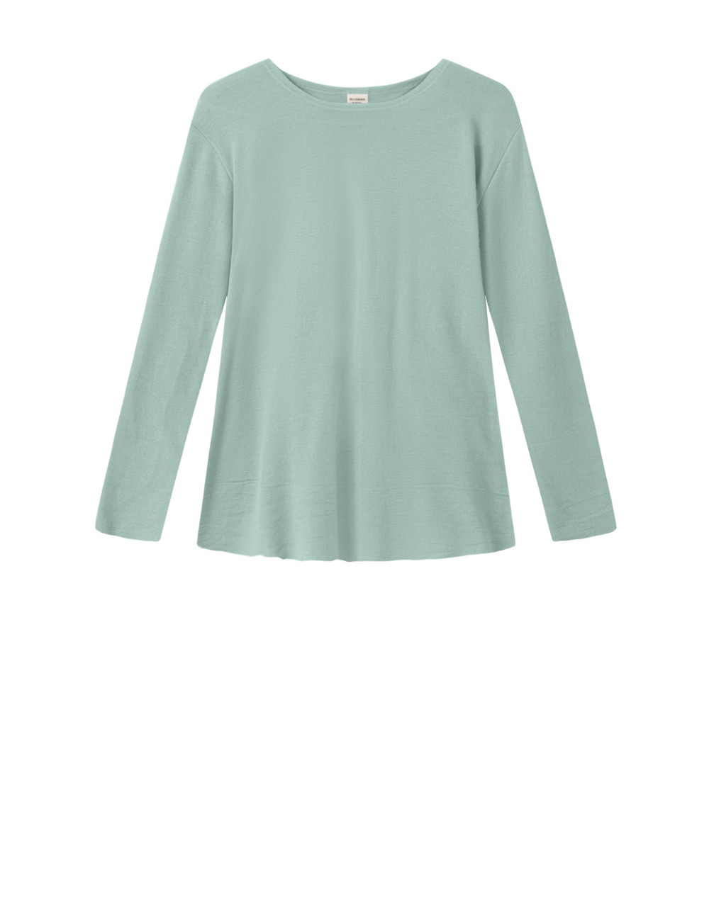 Merino uld bluse med A-facon 4012 i grønne og blålige farver