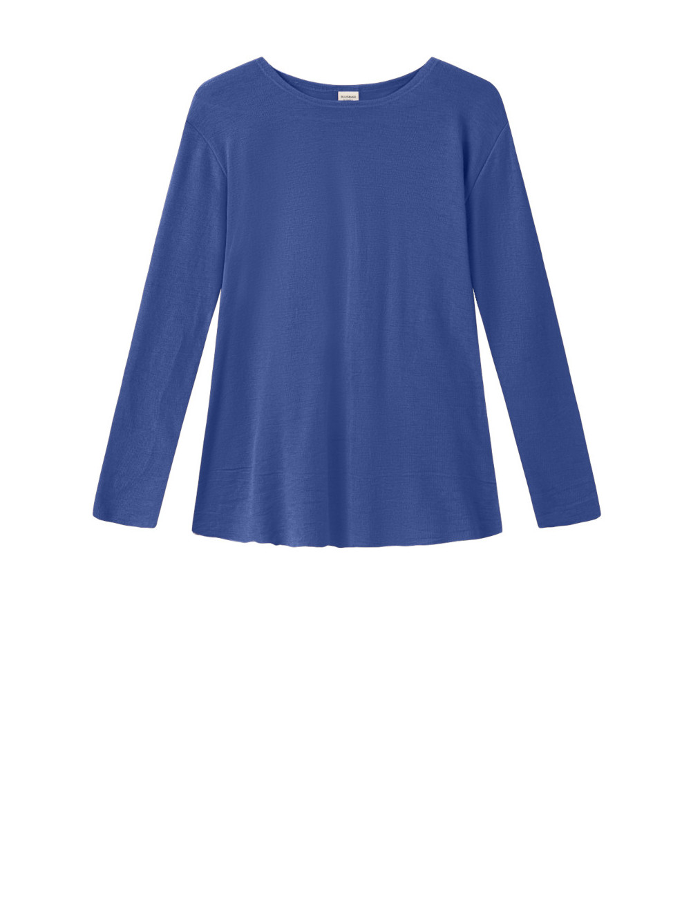 Merino uld bluse med A-facon 4012 i grønne og blålige farver