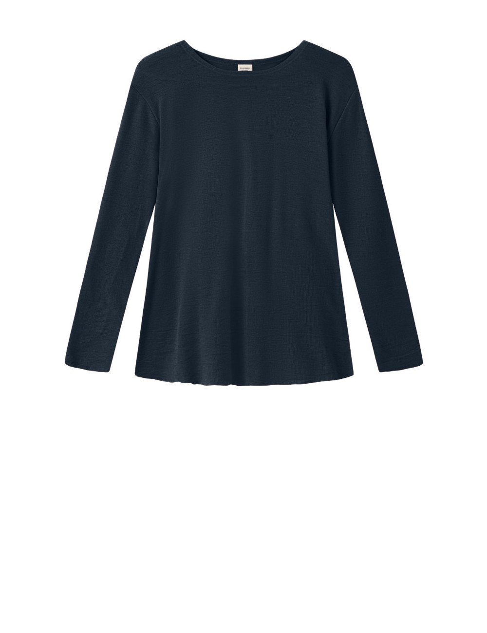 Merino uld bluse med A-facon 4012 i grønne og blålige farver