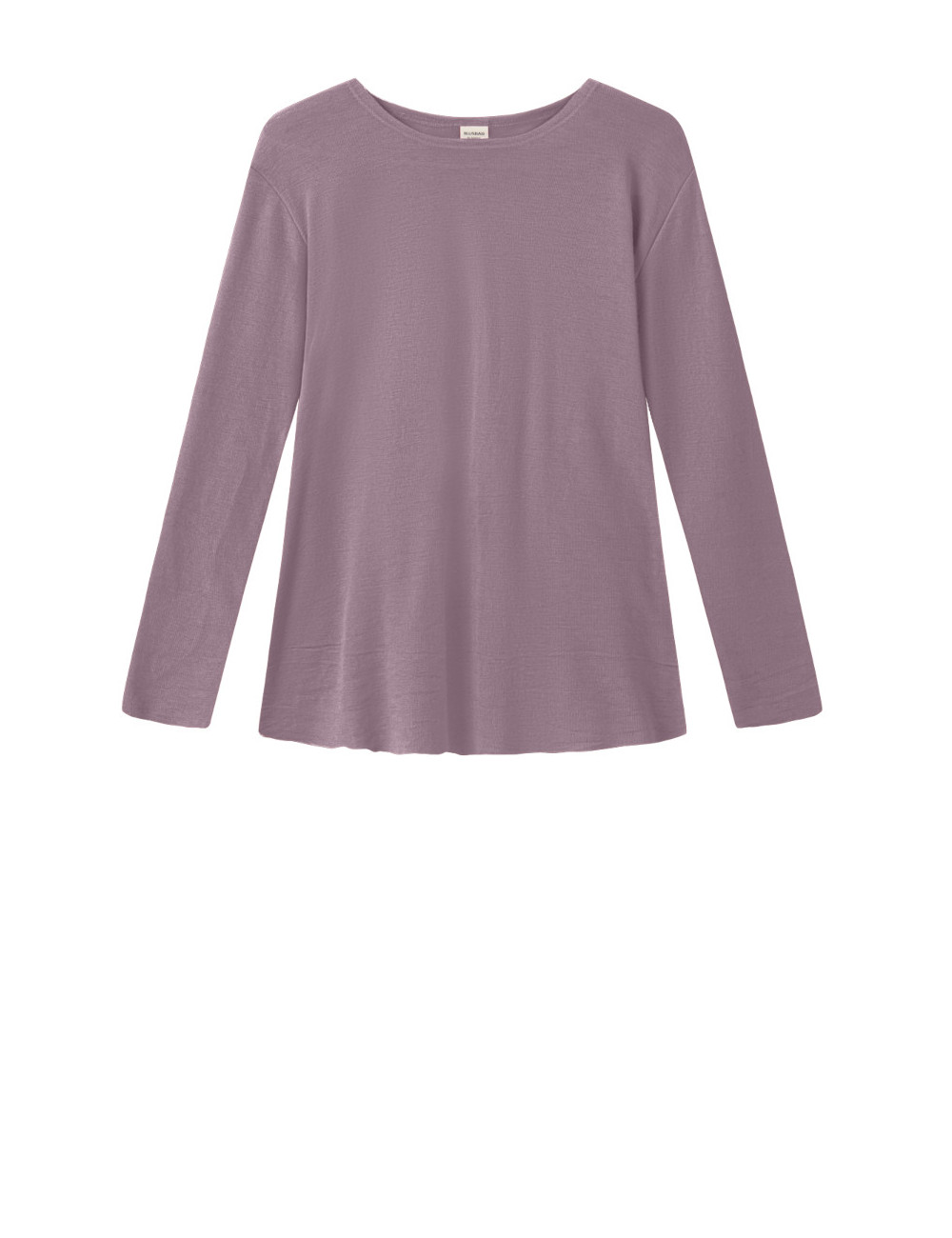 Merino uld bluse med A-facon 4012 i gullige og røde farver