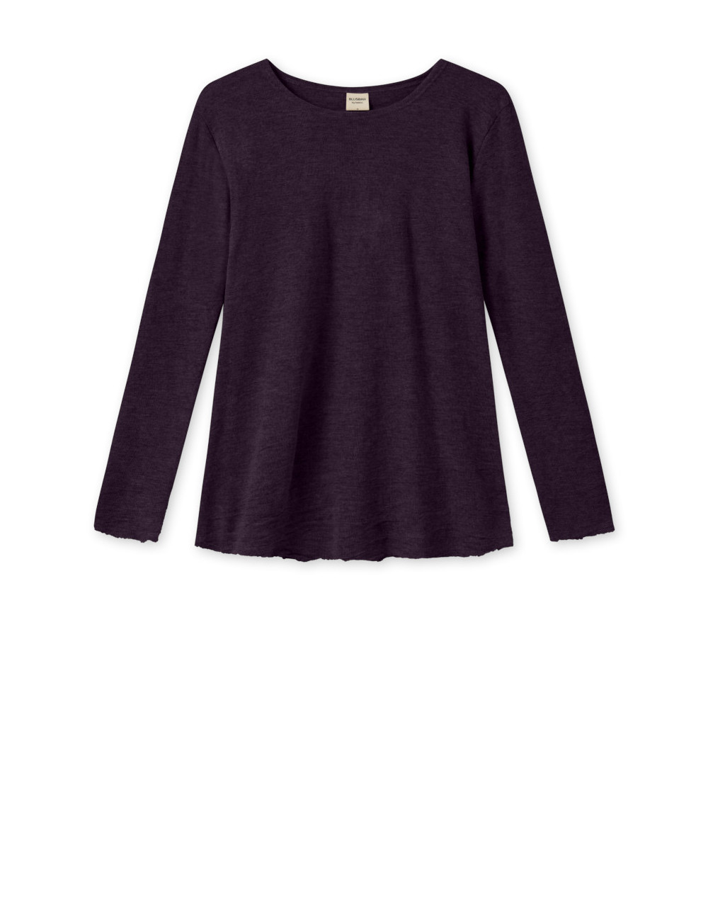 Merino uld bluse med A-facon 4012 i gullige og røde farver