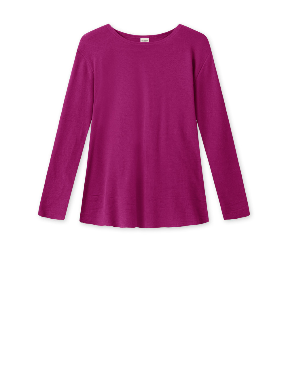 Merino uld bluse med A-facon 4012 i gullige og røde farver