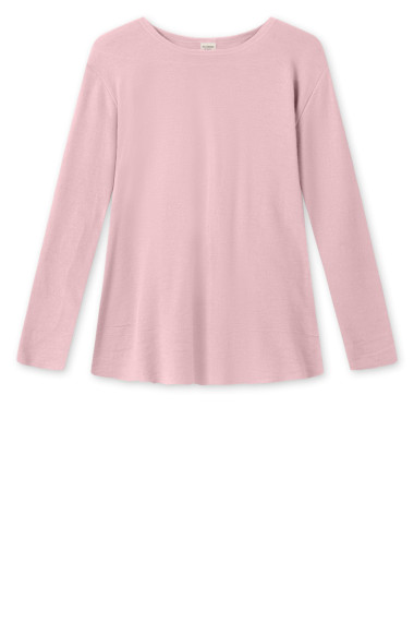 Merino uld bluse med A-facon fra By Basics i baby lyserød