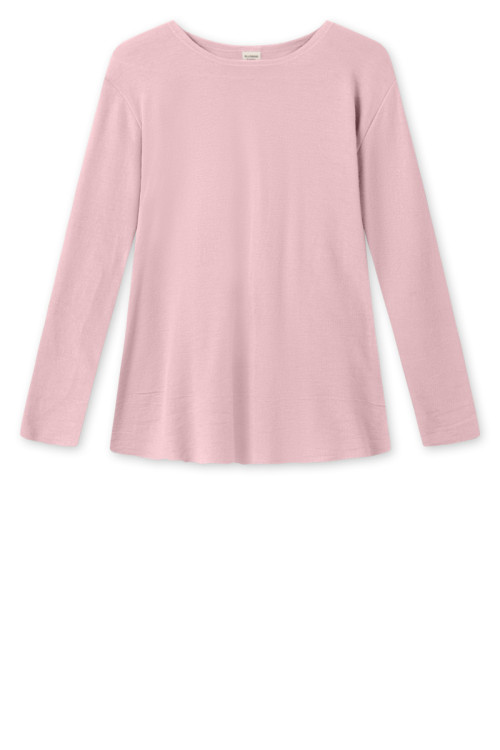 Merino uld bluse med A-facon 4012 i gullige og røde farver