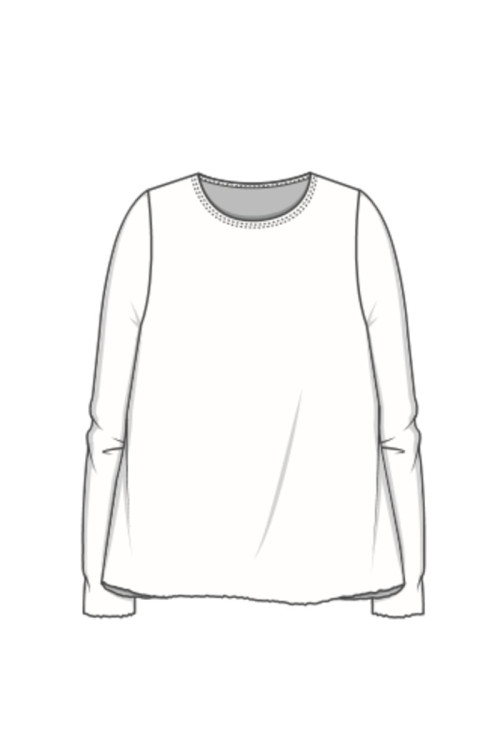 Merino uld bluse med A-facon 4012 i basis farver