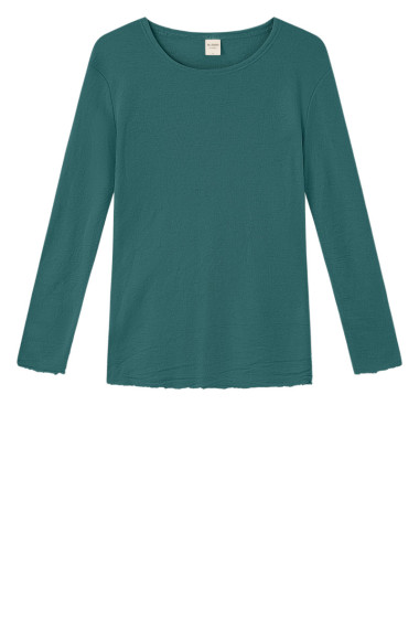 Merino T-shirt fra By Basics i forrest grøn