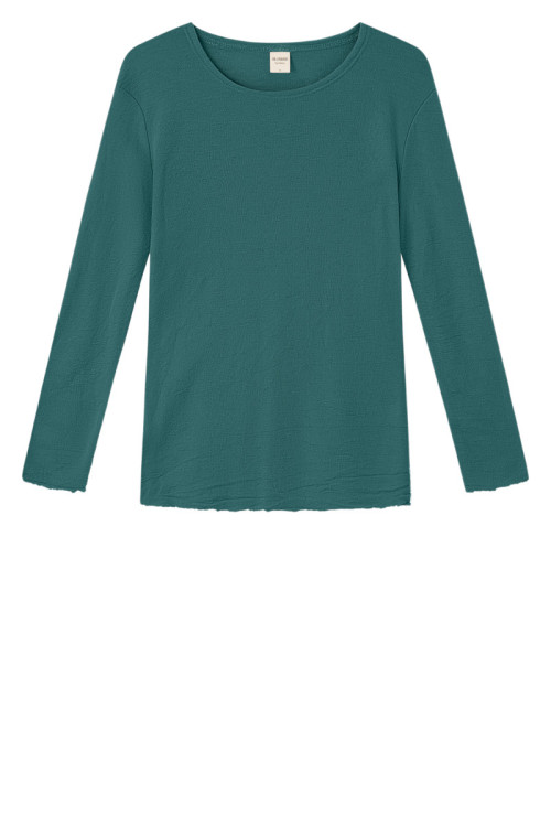 Merino T-shirt 4002 i grønne og blålige farver