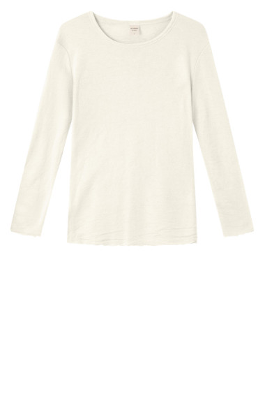 Merino T-shirt fra By Basics i sand farve