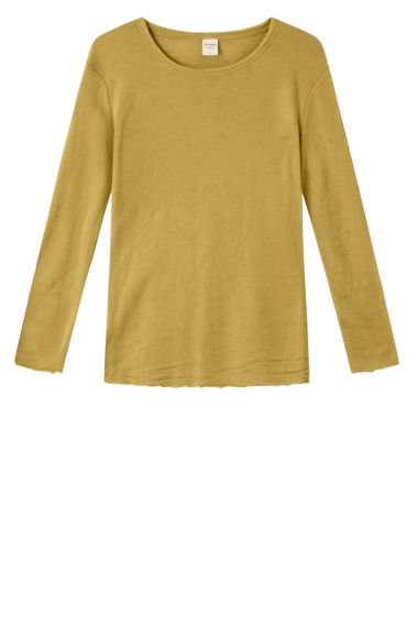 Merino T-shirt fra By Basics i gul