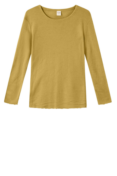 Merino T-shirt 4002 i røde og gullige farver