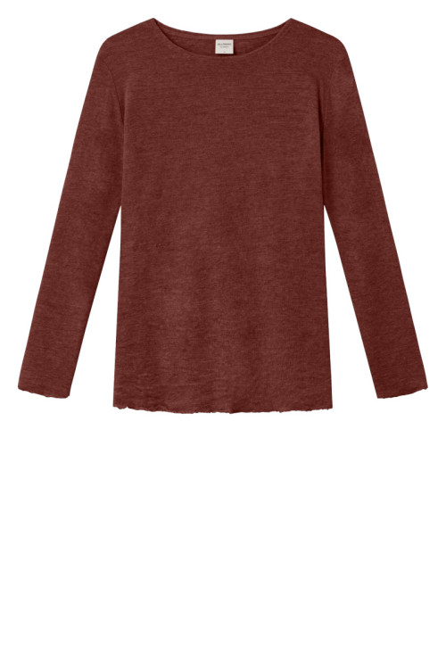 Merino T-shirt 4002 i røde og gullige farver