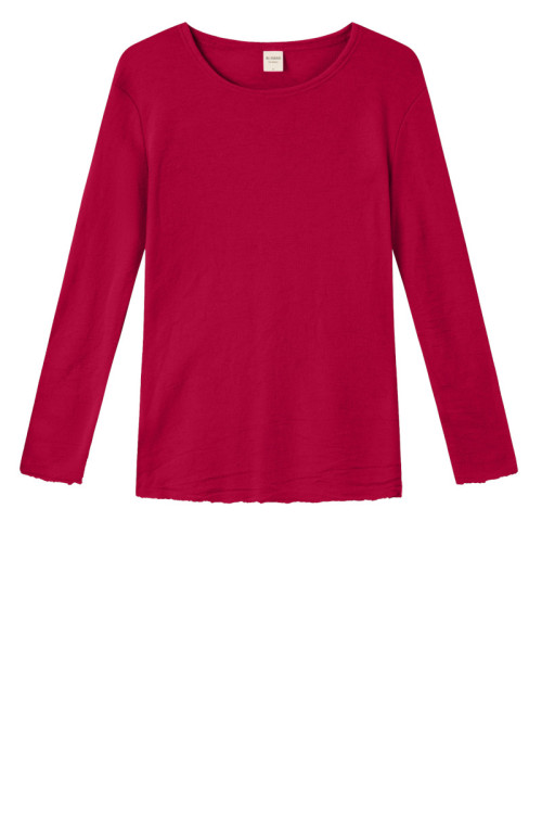 Merino T-shirt 4002 i røde og gullige farver