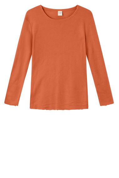 Merino T-shirt 4002 i røde og gullige farver