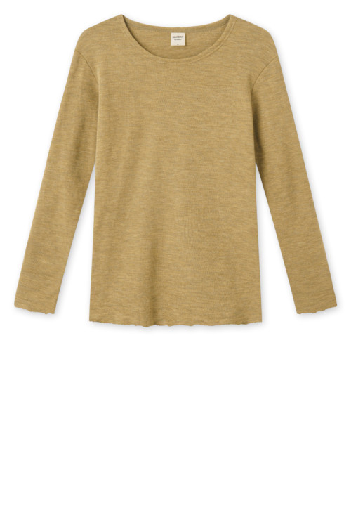 Merino T-shirt 4002 i røde og gullige farver